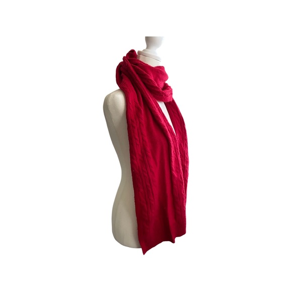 Talbots classic red scarf OS - Picture 2 of 4
